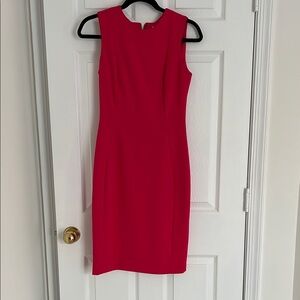 Hot Pink Calvin Klein Sleeveless Sheath Dress